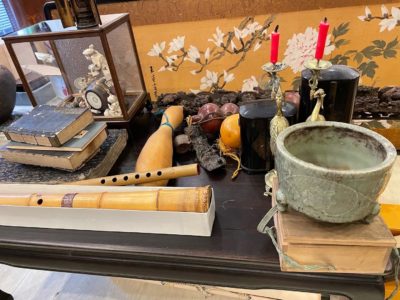 京都府東舞鶴で置物、煎茶飾り、尺八、仏像、衝立の買取に行きました。